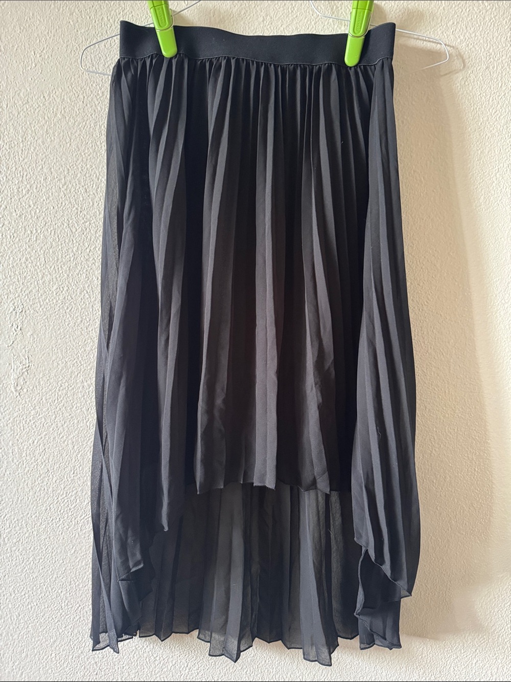 Philosophy - Black Pleated High-Low Skirt - Size XS